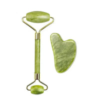 NutriNature™ Jade Gua Sha & Facial Roller — 100% Natural Stone