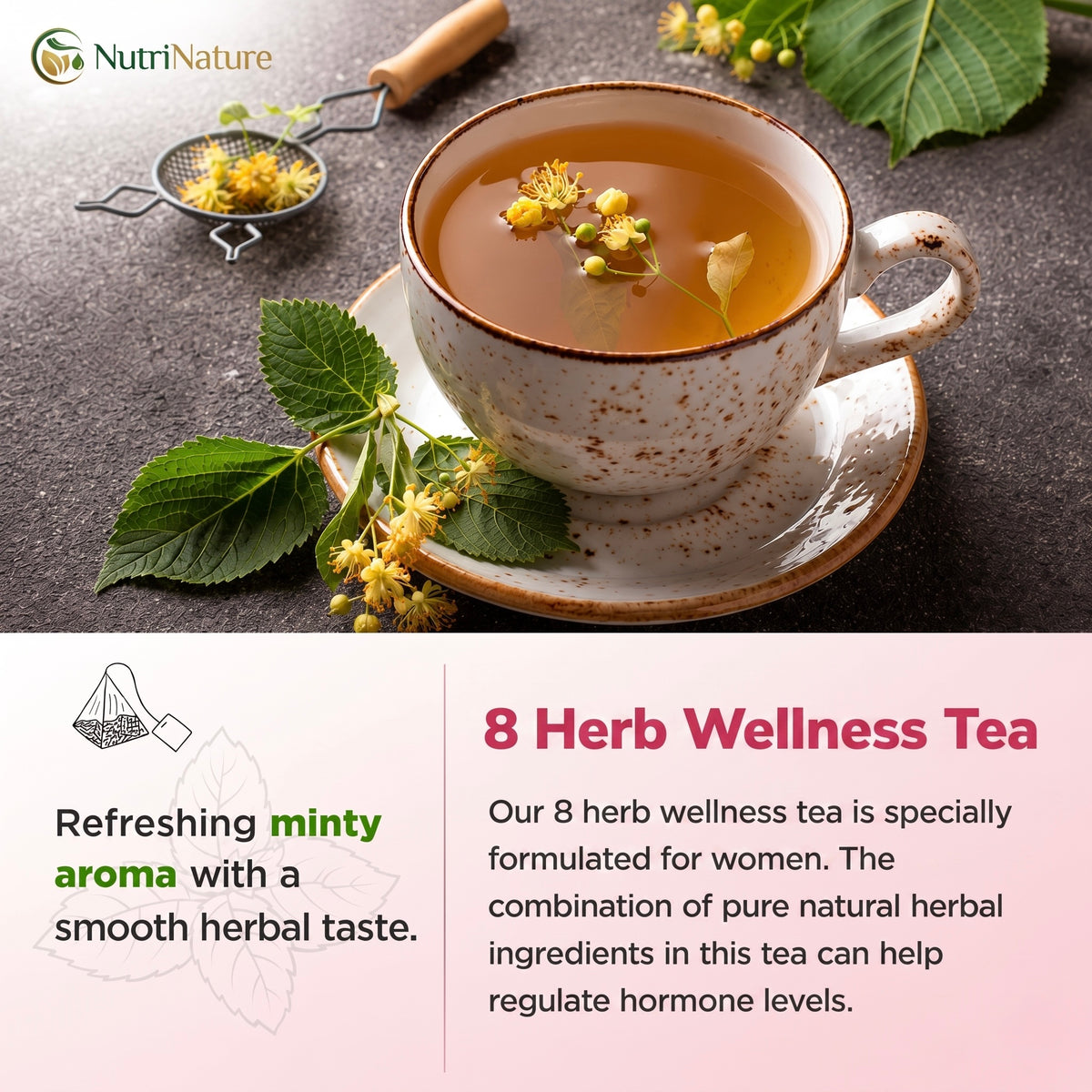 NutriNature Hormone Balance Blend — 8-Herb Wellness Tea